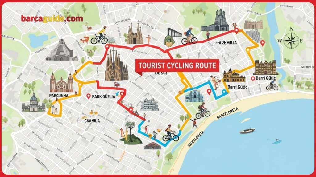 Explore Barcelona on two wheels! Follow the best cycling routes for tourists and see the city’s top sights in a fun, eco-friendly way.
